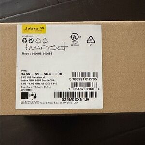 Jabra PRO 9465 Duo Wireless Headset - Black